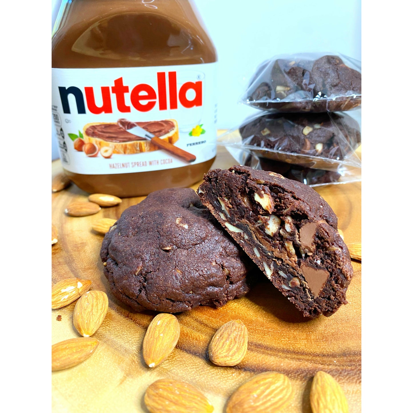 Almond Nutella Filled Cookies